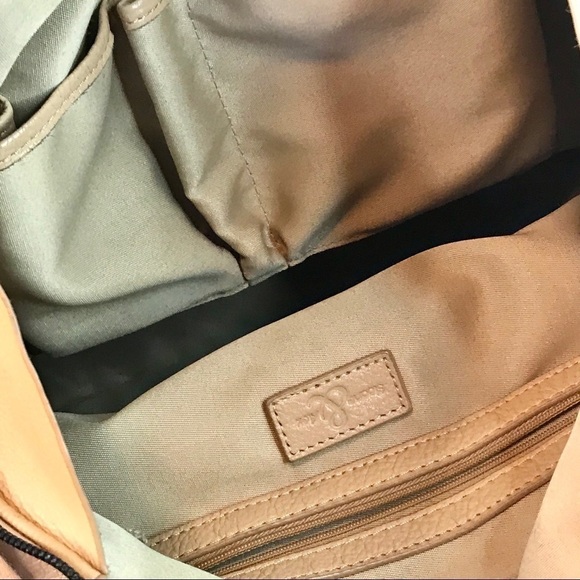 Sloane and Alex Sophia Large Leather Satchel Convertible Strap Bag - Picture 9 of 16